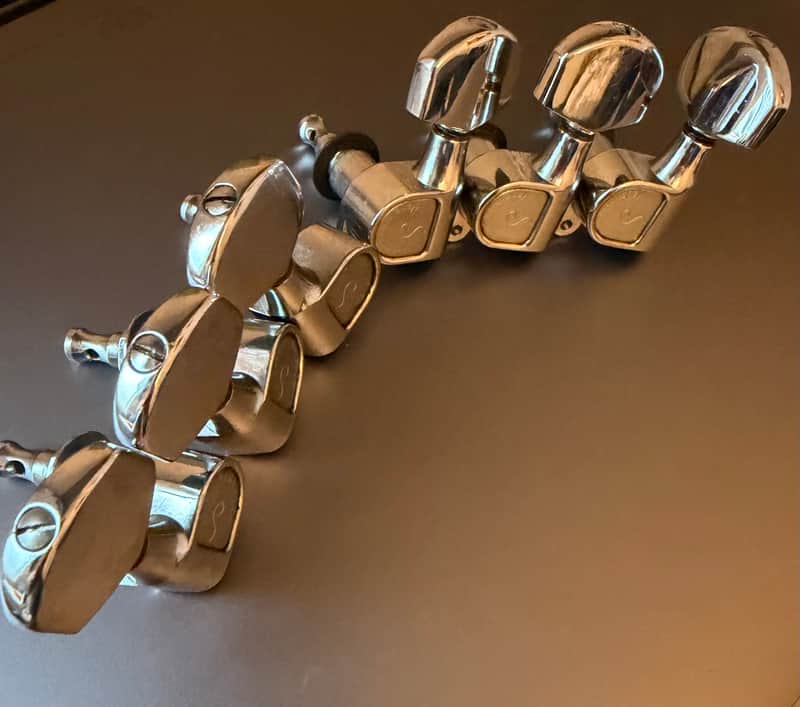 Schaller M6 3L 3R, 3+3 tuners [Made in W.Germany] 1970s-1980s - Chrome image 1