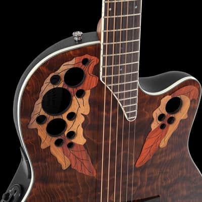 Ovation CE48P Celebrity Series Elite Plus Super Shallow Acoustic-Electric Guitar Tiger Eye image 9