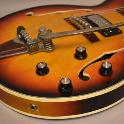1970s Aria Diamond 5102T Hollowbody Electric Guitar Sunburst MIJ image 7