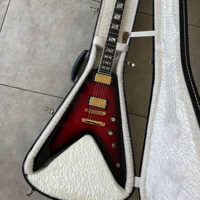 Gibson 50th Anniversary Flying V 2008 GOTM - AAA top Brimstone Burst + OHSC image 2