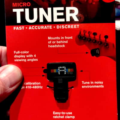 D'Addario PW-CT-12 Planet Waves Micro Headstock Tuner 2011 - 2020 - Black image 3