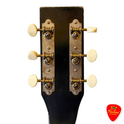 1960s Truetone “Fun Time” 5DC9510 Harmony-Built Redburst Parlor Guitar – “Baby Mama” image 13
