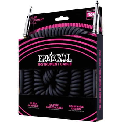 Ernie Ball 6044 Cables instrument torsades jack/jack 9m noir image 1