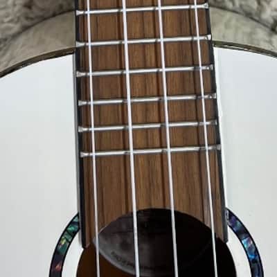 Luna Model UKE HAU C Concert Size All White Ukulele with Gig Bag image 7