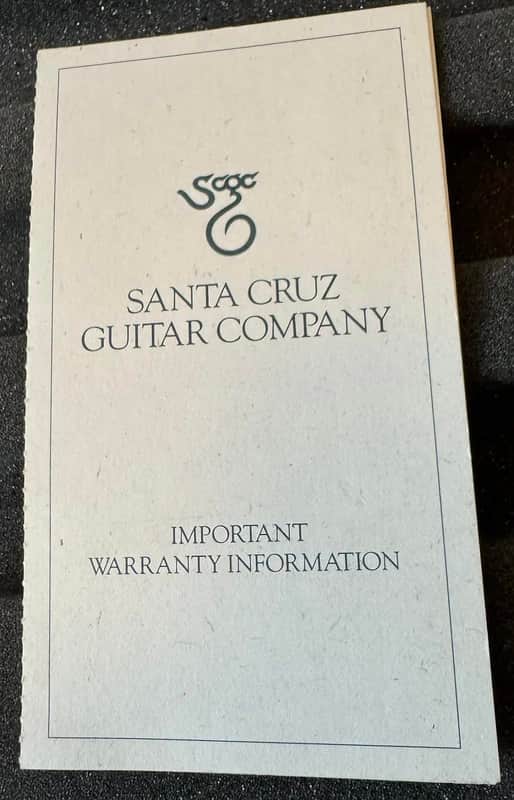 Santa Cruz Vintage Jumbo Warranty information #4364 2004 image 1