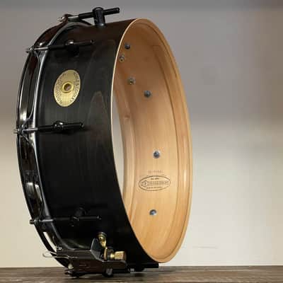 2015 Noble & Cooley 14" SS Classic Beech Solid Shell 5"x14 Snare Drum Transparent Black image 12