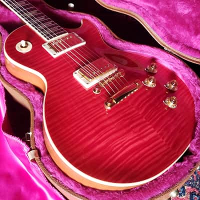 1996 Limited Edition Factory Aniline Dye Top Gibson Les Paul Classic Premium Plus Trans Red, r0 killer! image 7