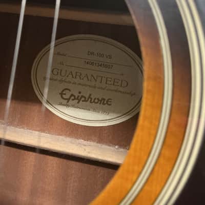 Epiphone DR-100VS - Sunburst finish image 4
