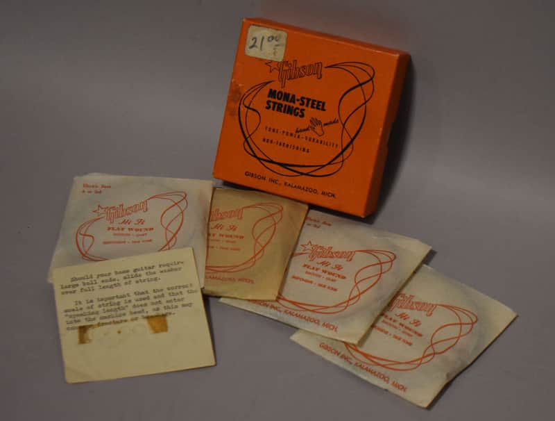 1950's Gibson Mona-Steel String Box Bass Strings Case Candy image 1