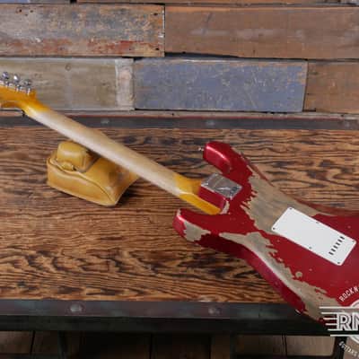 2018 Fender Custom Shop Limited Edition '68 Reissue Stratocaster Relic - Heavy Aged Red Sparkle image 8