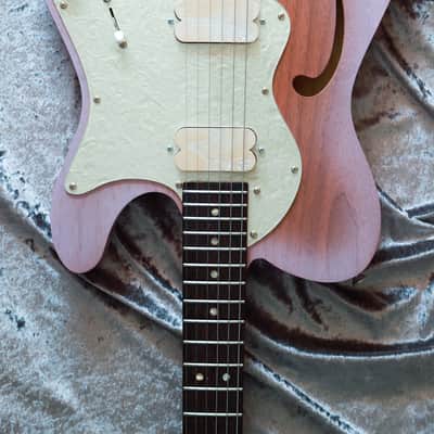 GB Liuteria Traditional Tele semi hollow purple walnut image 9