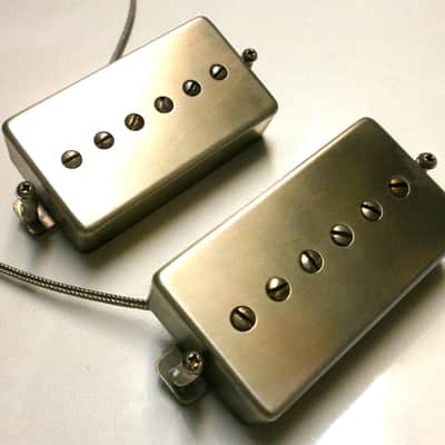 RELIC AGED Humbucker Sized P90 Pickups SET Hand Wound PAF Size Q Bridge Neck by Q pickups image 6