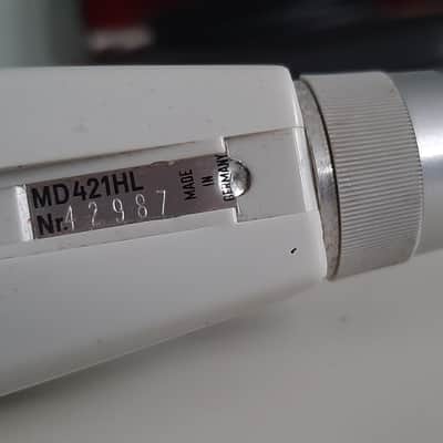 Sennheiser MD 421-HL Cardioid Dynamic Microphone 1960s - 1970s - White image 12