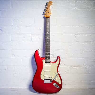 Fender Stratocaster with Birsdeye Maple Neck Candy Apple Red 1960 image 5