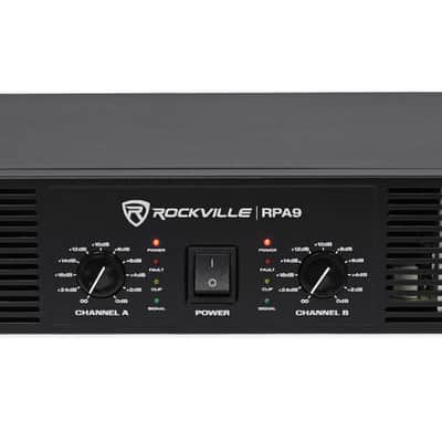 (2) Rockville SPGN154 15" 1600W DJ PA Speakers+Rockville RPA9 3000w Amp+Stands image 11