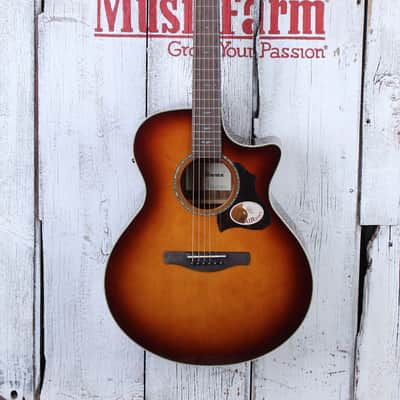 Ibanez AE160 Acoustic Electric Guitar Solid Spruce Top Vintage Mahogany Sunburst image 2