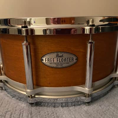 Pearl FTMMH1465 Free-Floating 14x6.5" Maple/Mahogany Snare Drum 2014 - 2020 - Satin Mahogany image 3