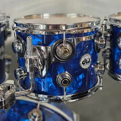 Used DW Collectors VLT 333 Maple 7pc Drum Set Blue Moonstone - Very Good image 5