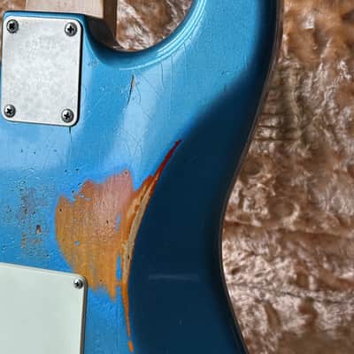 Haar S Model Relic Old Headstock Voodoo Pick-Ups Handmade Guitar with Haar Case image 12
