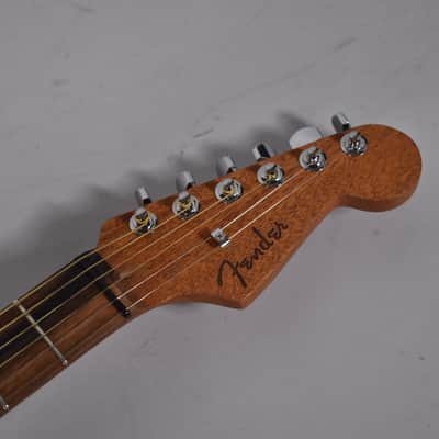 2019 Fender American Acoustasonic Stratocaster Transparent Sonic Blue w/Bag image 10