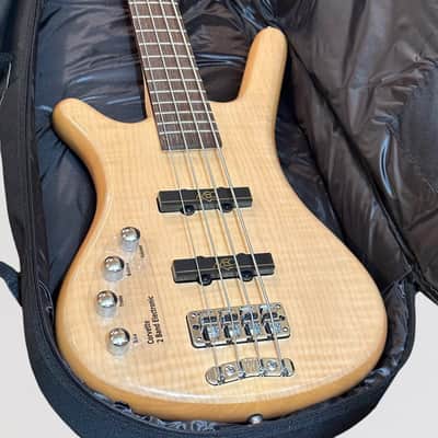 Warwick RockBass Corvette Premium 4-String Left Handed Electric Bass Guitar - Natural image 11