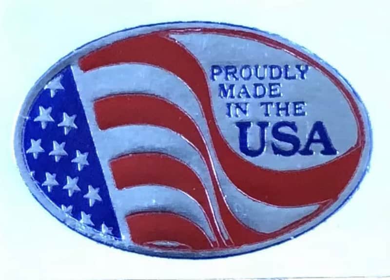 For Rickenbacker Guitars, ‘Proudly made in the USA’ sticker label - Foil image 1