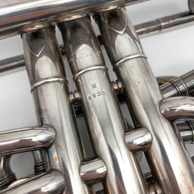 1921/2 Silver Couturier “Conical Bore” Bb/A Cornet image 5