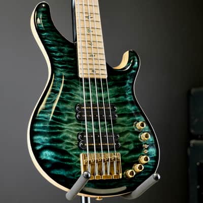 PRS Private Stock Gary Grainger 5 String Bass Teal Burst image 1