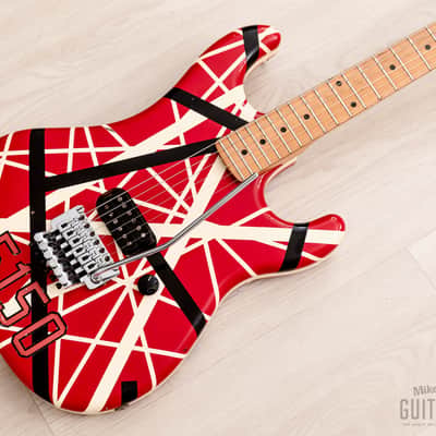 1990s ESP EVH Frankenstrat 5150 VH-250 Striped w/ Floyd Rose, Japan image 1