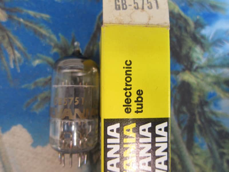 NOS/New Vintage GB Sylvania 5751, Premium Gold Brand, Preamp Driver Tube, 1970s,USA,Ex Sound,12ax7/Ecc83 image 1