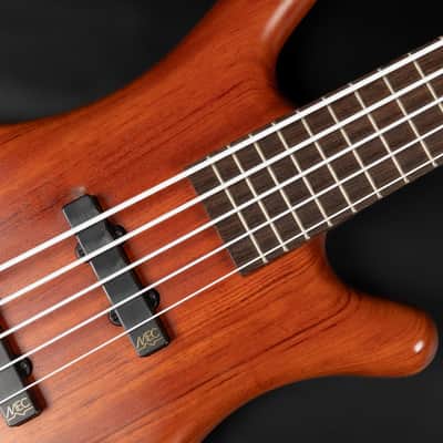 2017 Warwick Teambuilt Pro Series Corvette Bubinga 5A - Natural Transparent | German 5-String Electric Bass Ovangkol Neck Active / Passive Electronics image 18