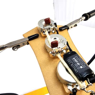 Carparelli Jazz Bass Pre-Wired Harness (V/V/T) — Acrylic Template, CTS Pots, Vitamin Q, Pure Tone Jack image 3