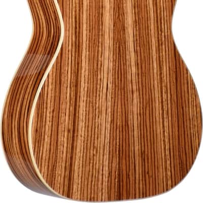 Teton TB160ZWG Baritone Ukulele, soild spruce top, zebra wood back & sides image 3