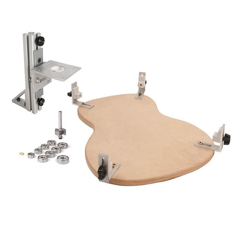 StewMac TrueChannel Binding Router Jig with Guitar Body Cradle and Binding Bit Set image 1