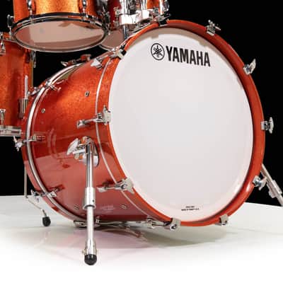 Yamaha Absolute Hybrid Maple 5pc 10/12/14/16/22 Orange Sparkle image 9
