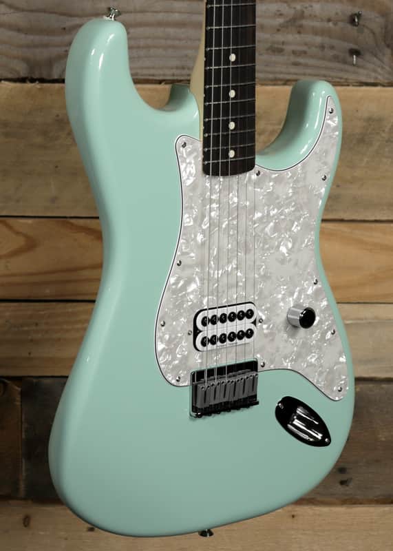Fender Tom Delonge Stratocaster Electric Guitar Surf Green w/ Gigbag image 1