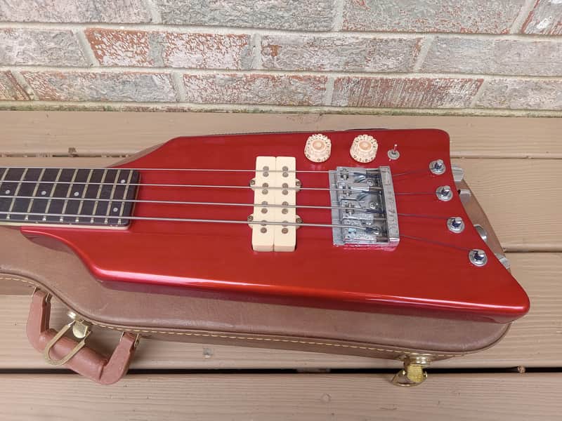 Vintage 1980's Hondo Alien Headless Aluminum Neck Bass Guitar w/ Original Hardshell Case! image 1