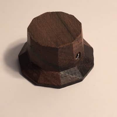 Guilford Brazilian Rosewood 11 Sided Facet Cut Guitar Knob - V/T - USA image 1