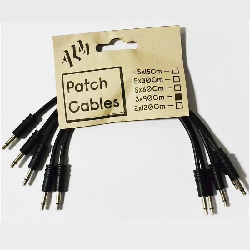 ALM Busy Circuits ALM-PC001x90 Eurorack Patch Cables (3 x 90cm) - Black image 1