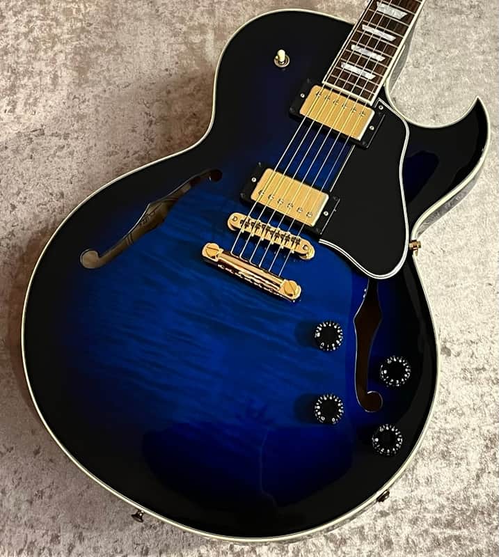 Gibson ES-137 Classic Blue Burst 2003  [USED][GTK017] image 1