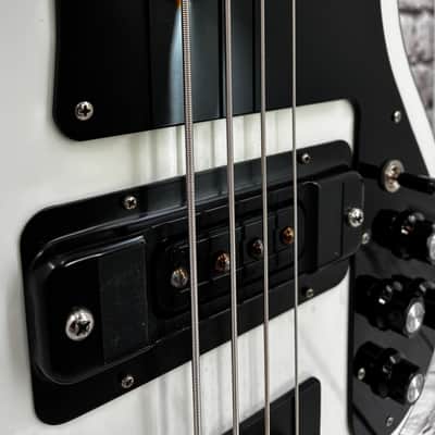 1995 Rickenbacker 4003 4-String - White with Black Hardware/Black Trim image 13