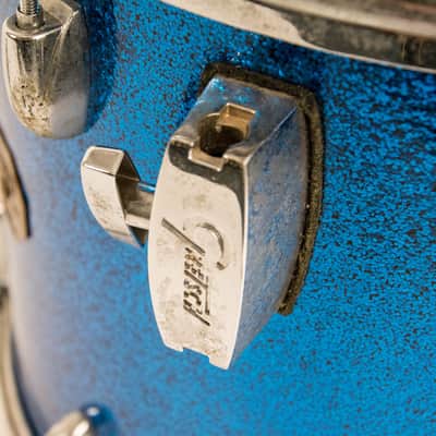 Gretsch Rack Tom Set (Blue Sparkle 70's Rack & Floor) 13x9 & 14x13 owned By J Mascis image 14