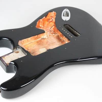 1989 Vintage Squier Fender Stratocaster Factory Black BODY Made in USA Strat 1980s image 8