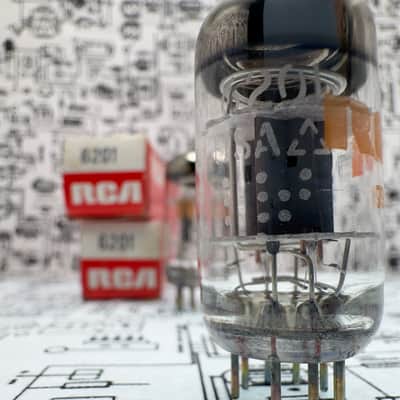 RCA 6201 Grey Plate - 1979 Matched Pair | Preamp Tube USA NOS image 3