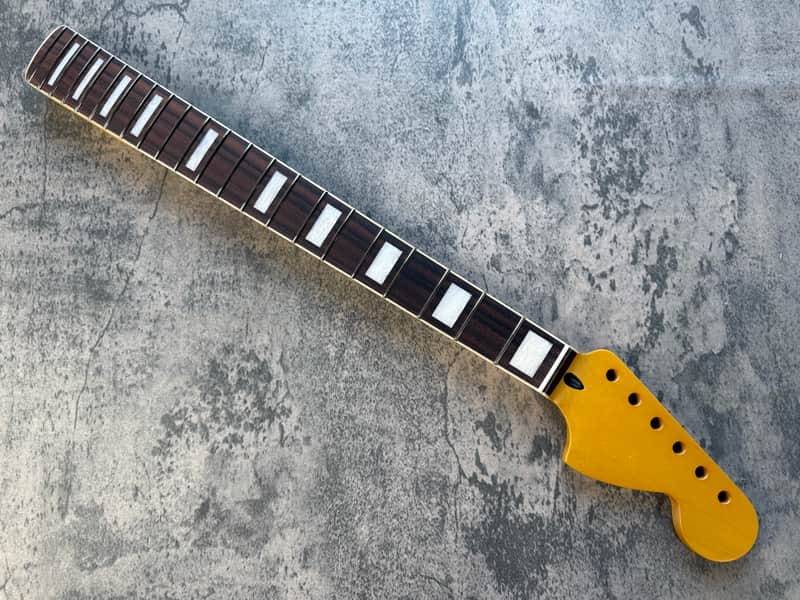 BMC Guitar Neck Jazzmaster® Strat® Stratocaster® 22 Fret Maple MOP Block Inlays Bound With Rosewood Fingerboard Nitro Lacquer 2025 - 9.5 Radius CBS LARGE HEADSTOCK.  [JM104] image 1