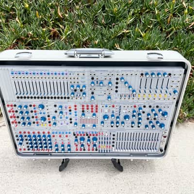 Buchla Tiptop 200t series with BPNYC ZERO Halliburton Eurorack Modular Travel Case SILVER 122hp 9U w/MARF image 4