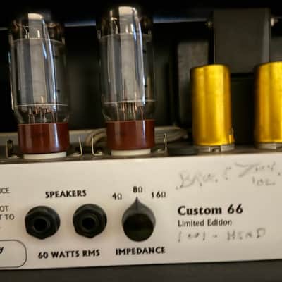 Zinky Electronics amp Encore series custom shop 1 of 2 Custom 66’ (2CH Zinky Mofo w/fx loop) 60W 5881 x2 6L6WGC Tube Head Dual wired for US 120v and EU 220v image 6