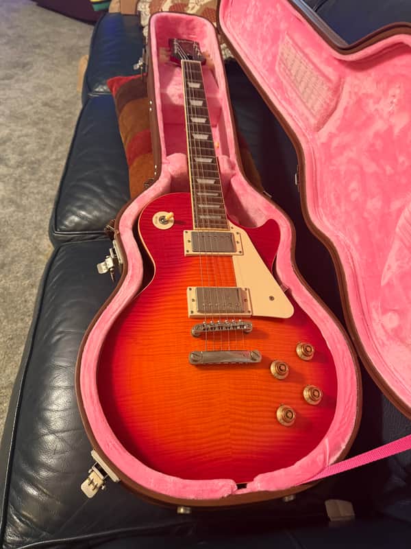 Epiphone Limited Edition 1959 Les Paul Standard Electric Guitar - Aged Dark Cherry Burst 2025 - Cherry image 1