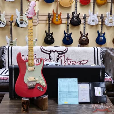 2026 Fender Custom Shop Wild West Lightning Stratocaster Floyd Rose HH Maple Neck Matching Color Large Headstock 22 Frets NOS Fiesta Red 8.10 lbs image 6