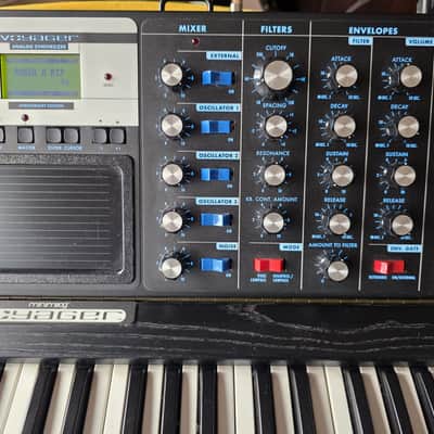 Moog MiniMoog Voyager Electric Blue ANNIVERSARY Edition 44-Key Monophonic Synthesizer 2006 - 2015 - Black Cabinet image 2